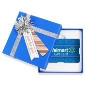 Walmart Gift Card in a Blue Gift Box