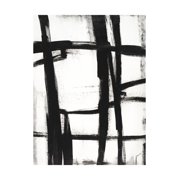 Expessive Silence II Minimalist Modern Black and White Abstract Painting Print Wall Art By Sydney Edmunds